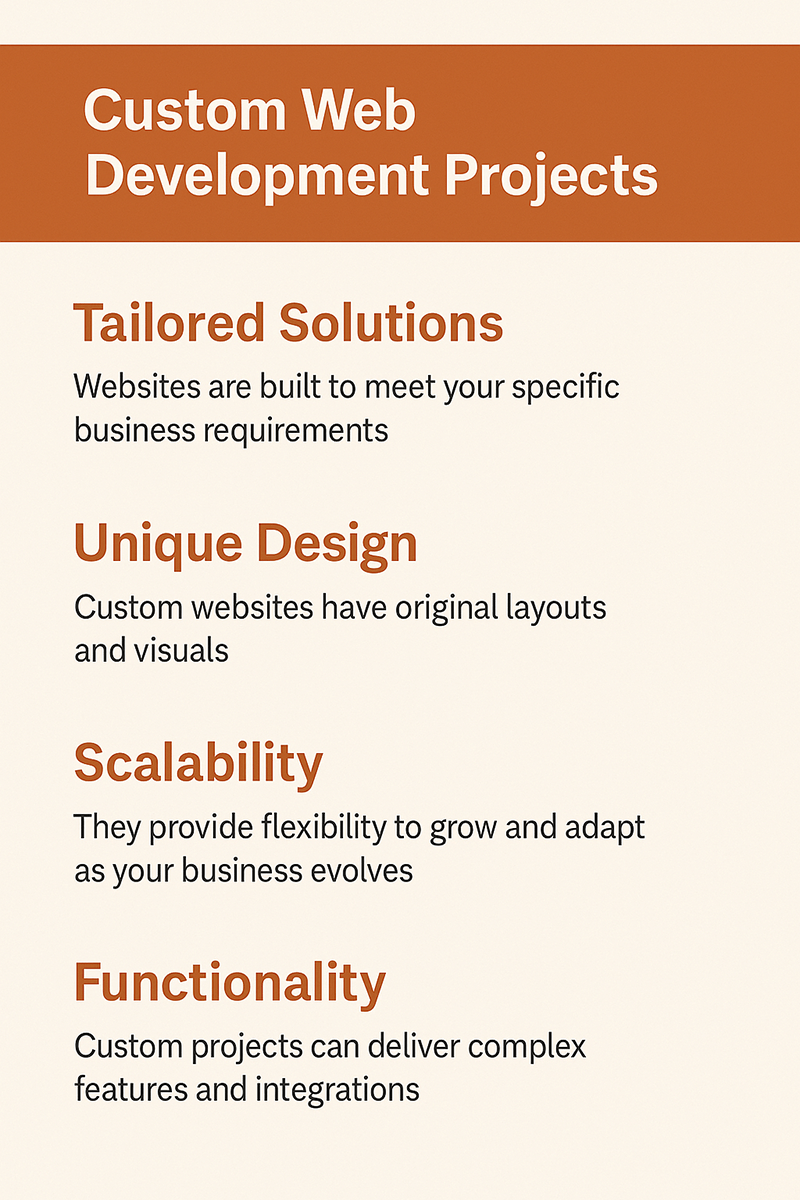 Custom Web Development Project Benefits